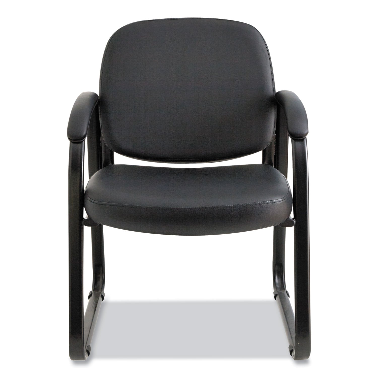 Alera Genaro Series Half-Back Sled Base Guest Chair, 25" x 24.80" x 33.66", Black