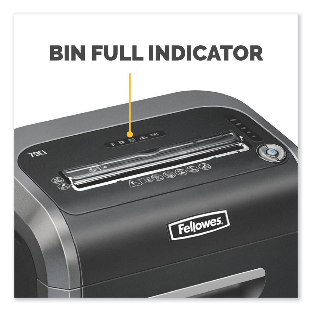 Fellowes Powershred 79Ci 100% Jam Proof Cross-Cut Shredder, 16 Manual Sheet Capacity