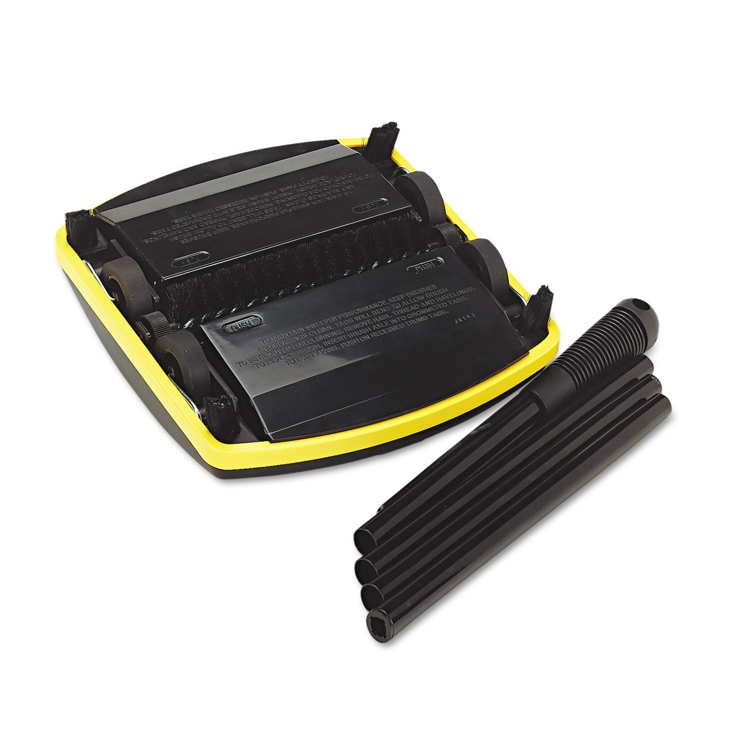 Rubbermaid Floor and Carpet Sweeper, 44" Handle, Black/Gray