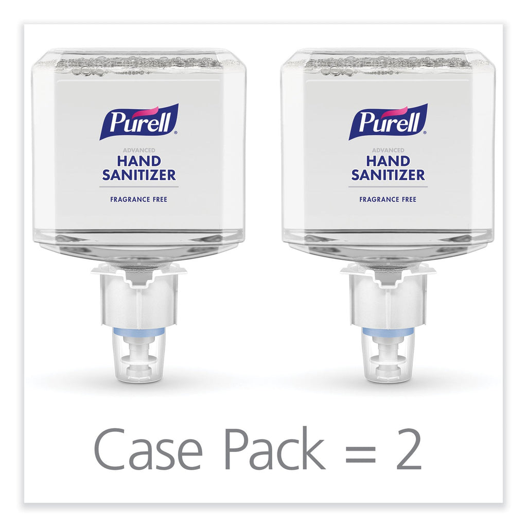 PURELL Advanced Hand Sanitizer Gentle and Free Foam, 1,200 mL, Fragrance-Free, For ES4 Dispensers, 2/Carton