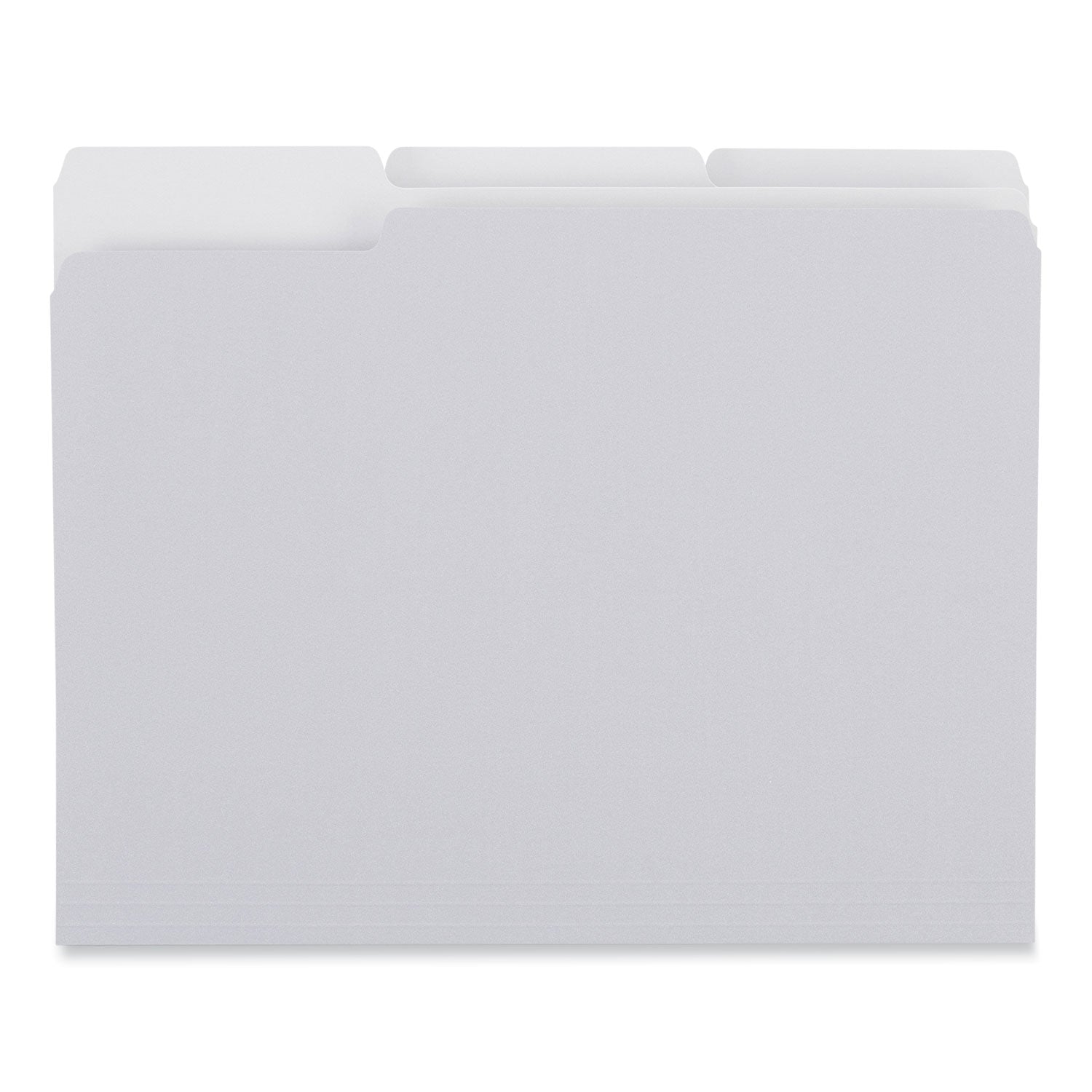 Universal Top Tab File Folders, 1/3-Cut Tabs: Assorted, Letter Size, 0.75" Expansion, Gray, 100/Box
