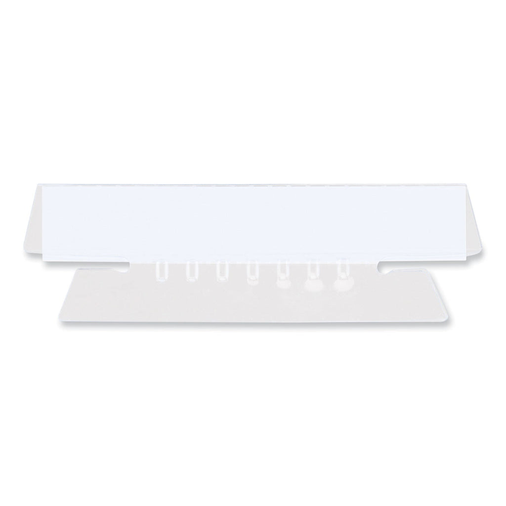 Universal Hanging File Folder Plastic Index Tabs, 1/3-Cut, Clear, 3.5" Wide, 25/Pack