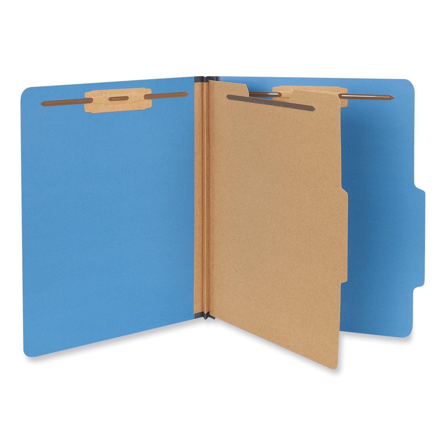 Universal Bright Colored Pressboard Classification Folders, 1 Divider, LETTER Size (8.5 x 11), Cobalt Blue, 10/Box