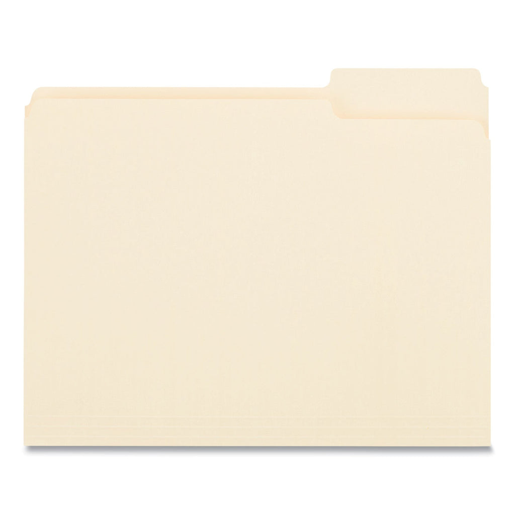 Universal Top Tab File Folders, 1/3-Cut Tabs: Right Position, Letter Size, 0.75" Expansion, Manila, 100/Box