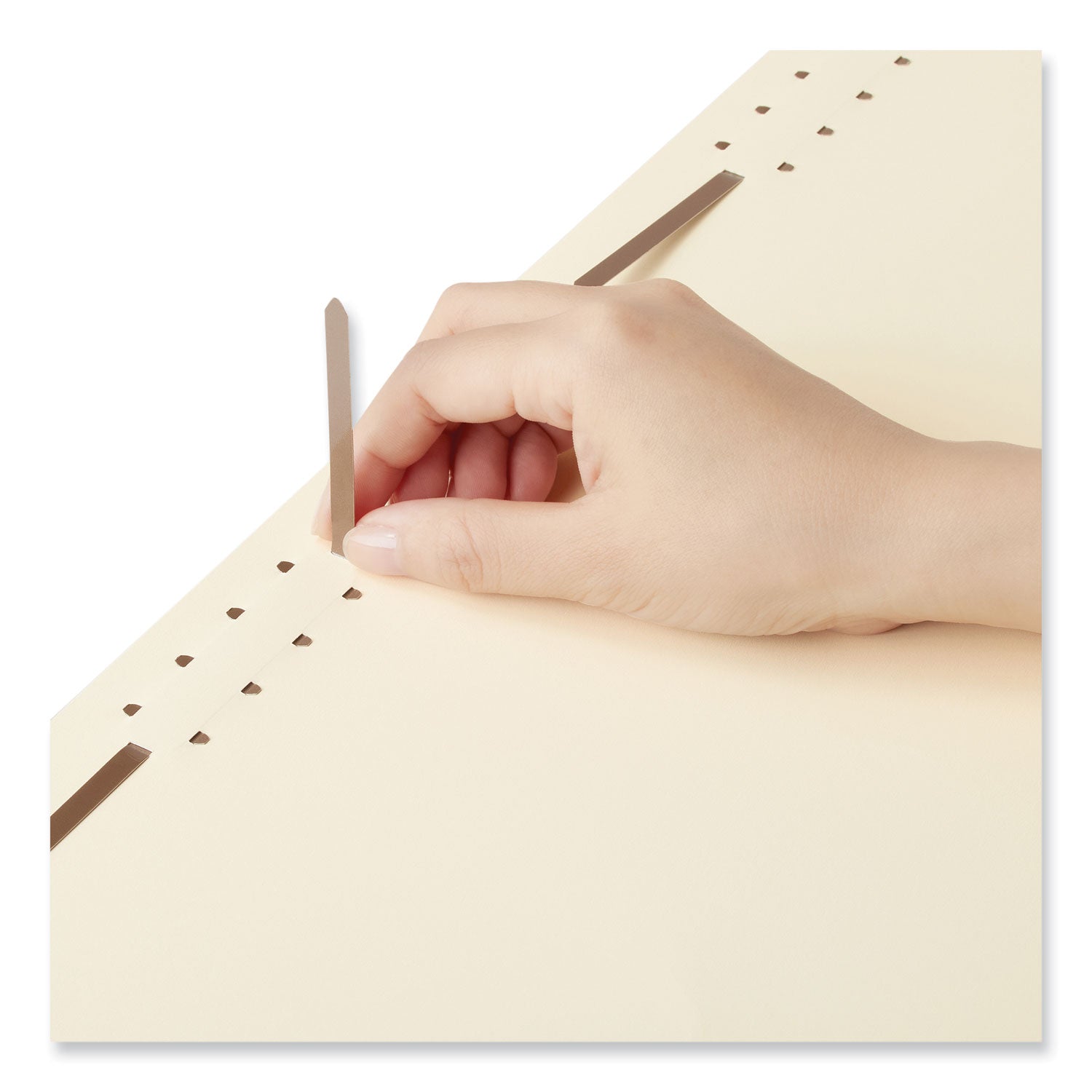 Universal Reinforced Top Tab Fastener Folders, 2 Fasteners, Legal Size, Manila Exterior, 50/Box