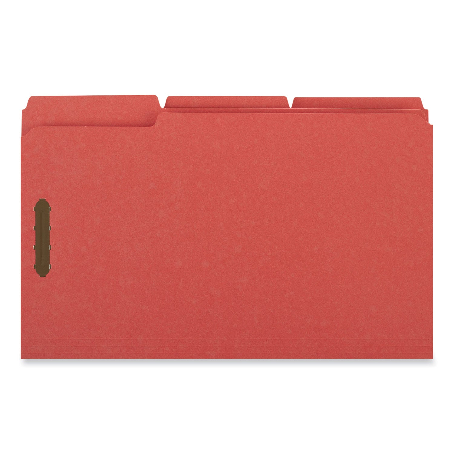 Universal Deluxe Reinforced Top Tab Fastener Folders, 2 Fasteners, Legal Size, Red Exterior, 50/Box