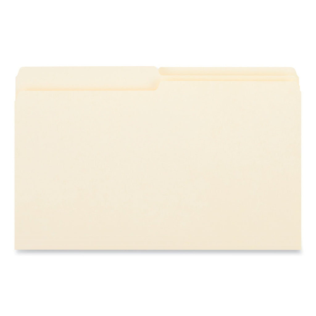 Universal Top Tab File Folders, 1/2-Cut Tabs: Assorted, Legal Size, 0.75" Expansion, Manila, 100/Box