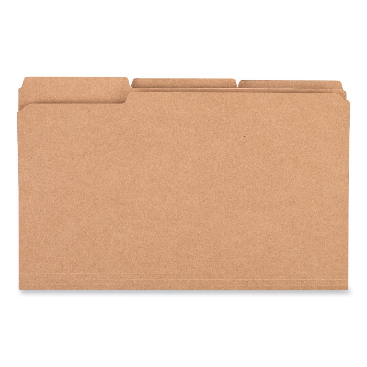 Universal Reinforced Kraft Top Tab File Folders, 1/3-Cut Tabs: Assorted, Legal Size, 0.75" Expansion, Brown, 100/Box