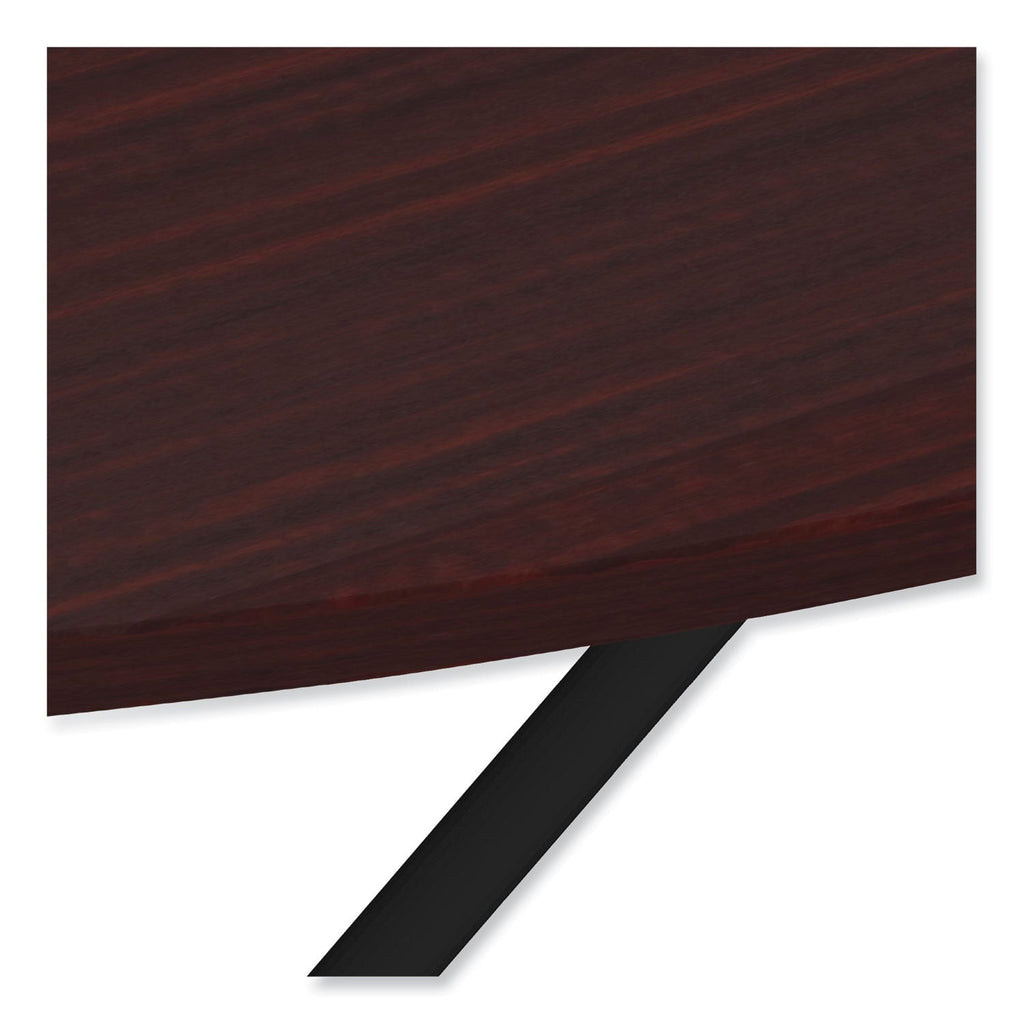 Alera Round Wood Folding Table, 59" Diameter x 29.13h, Mahogany