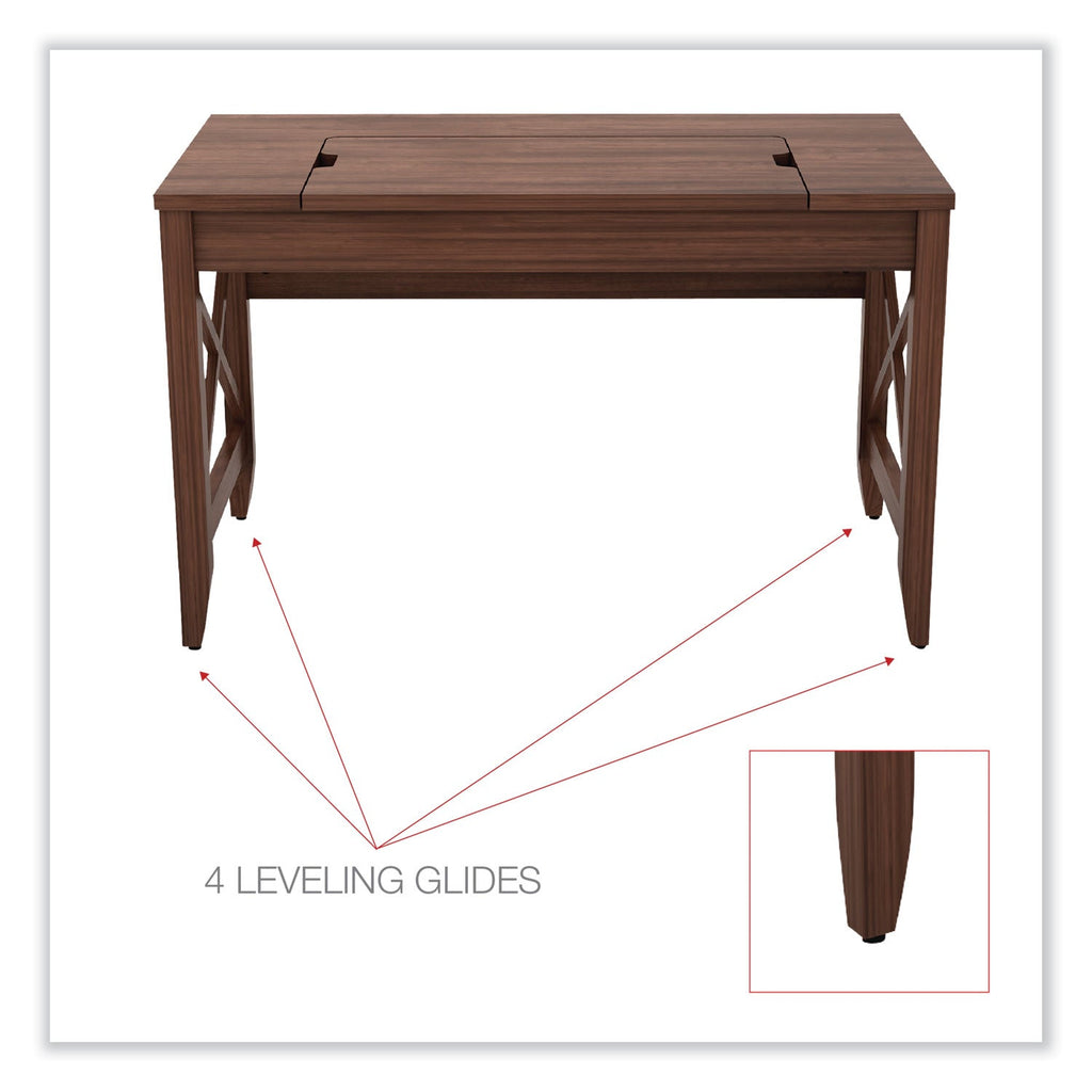 Alera Sit-to-Stand Table Desk, 47.25" x 23.63" x 29.5" to 43.75", Modern Walnut