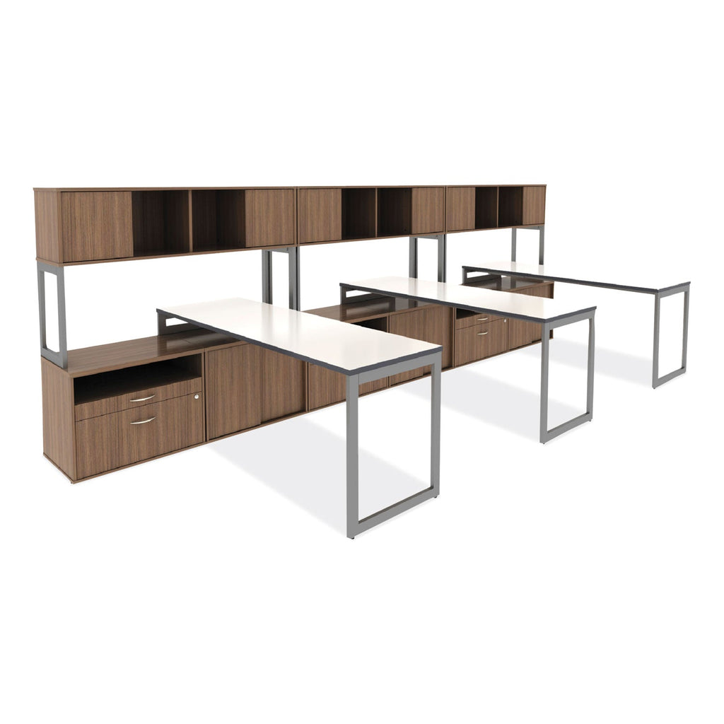 Alera Open Office Low Storage Cabinet Credenza, 29 1/2 x 19 1/8x 22 7/8, Walnut