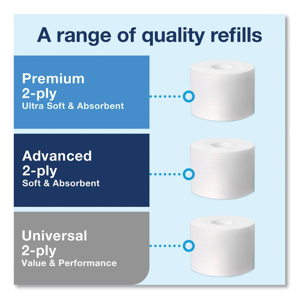 Tork Elevation Coreless High Capacity Bath Tissue Dispenser, 14.17 x 5.08 x 8.23, White