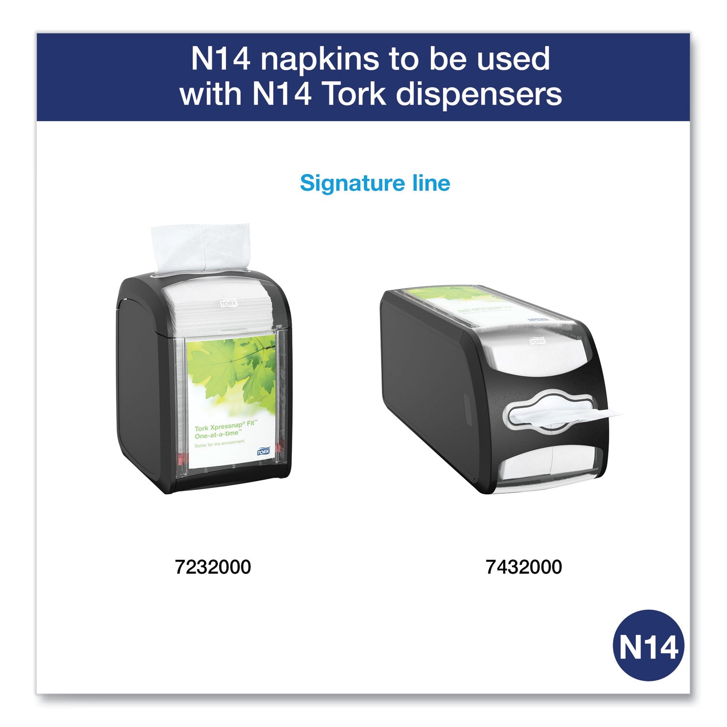 Tork Xpressnap Fit Interfold Dispenser Napkins, 2-Ply, 6.5 x 8.39, White, 120/Pack, 36 Packs/Carton