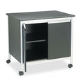 Safco Deluxe Steel Machine Stand, Metal, 3 Shelves, 32" x 24.5" x 30.25", Black