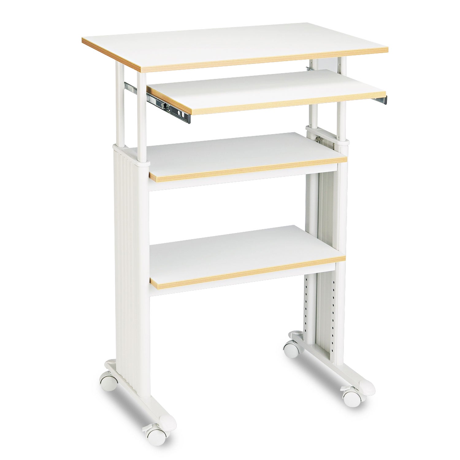 Safco Muv Stand-Up Adjustable-Height Desk, 29.5" x 22" x 35" to 49", Gray
