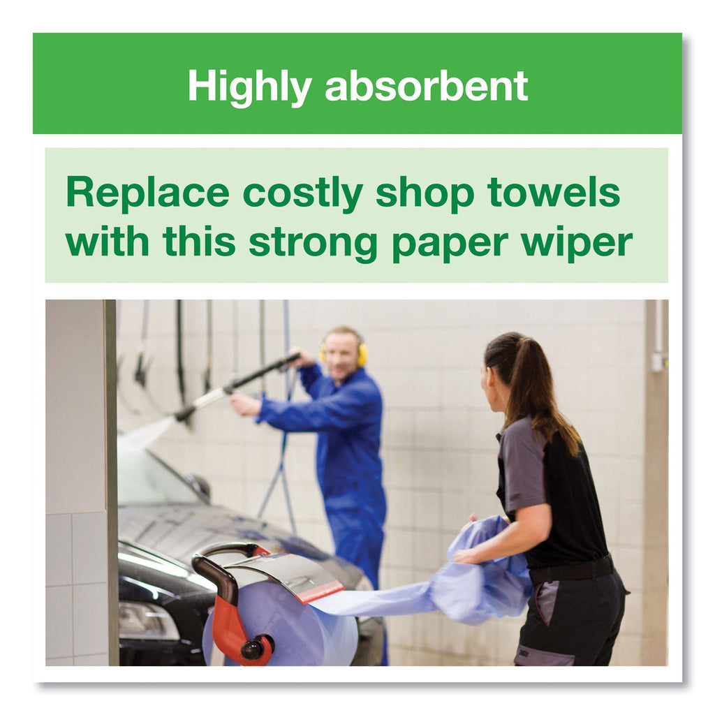 Tork Heavy-Duty Paper Wiper, 11.1" x 800 ft, Blue