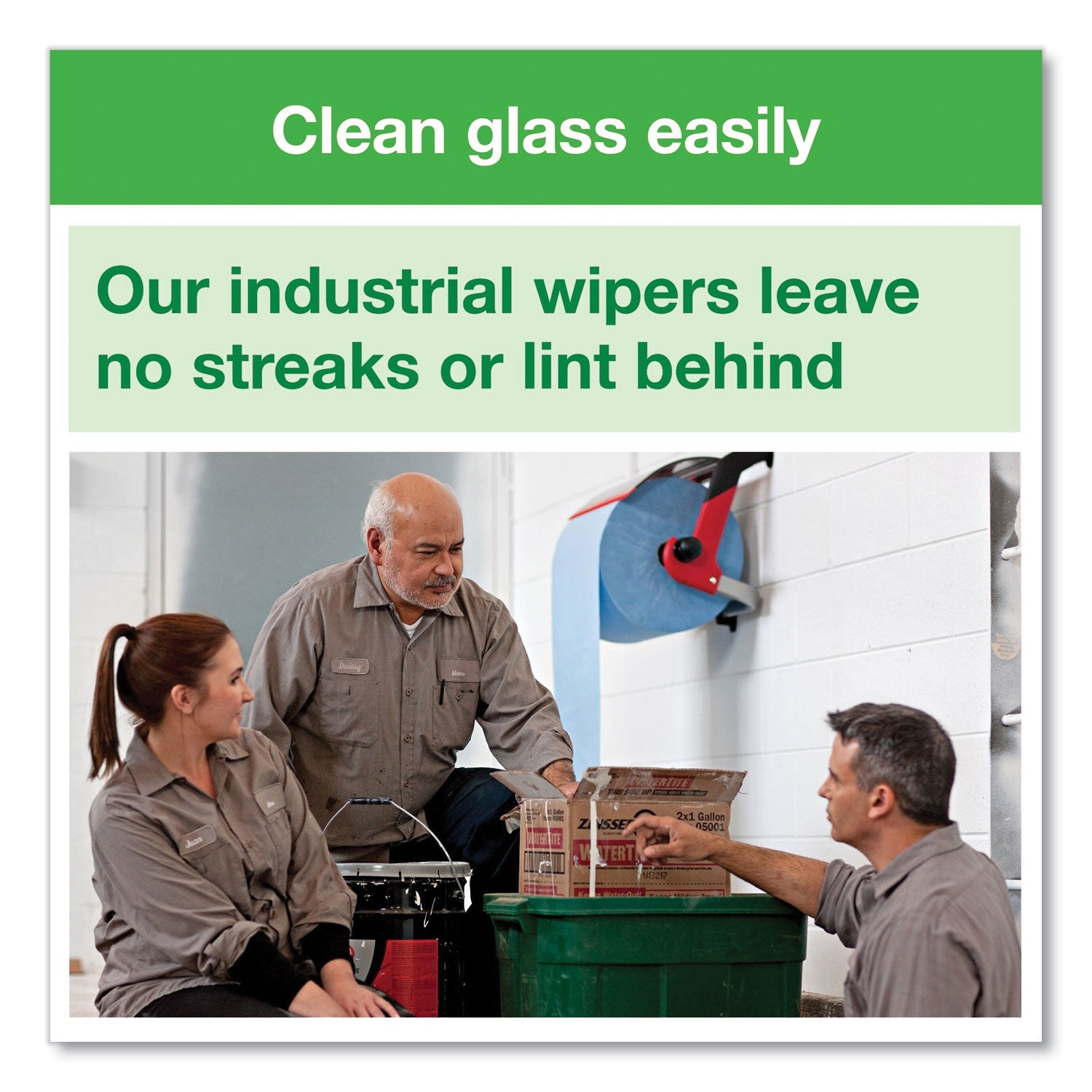 Tork Industrial Paper Wiper, 4-Ply, 11 x 15.75, Blue, 375 Wipes/Roll, 2 Rolls/Carton