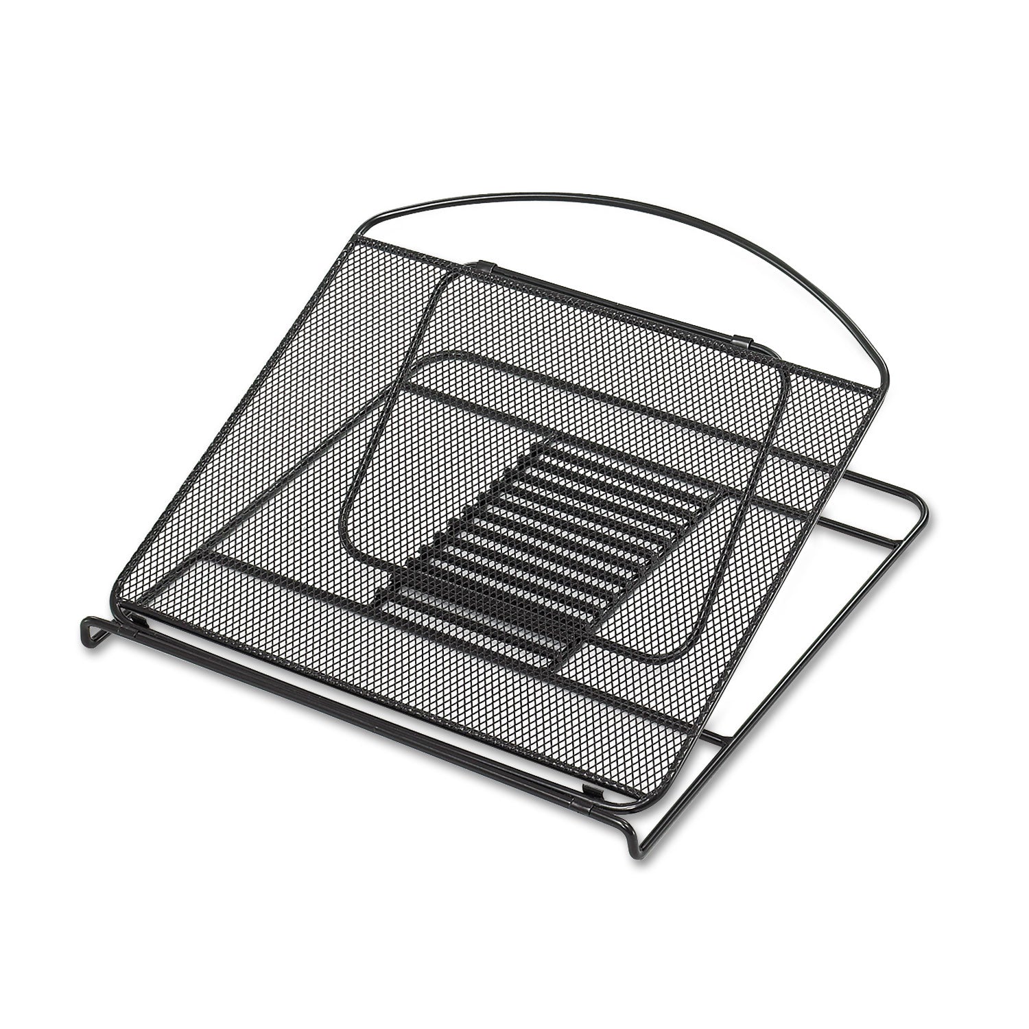 Safco Onyx Mesh Laptop Stand, 12.25" x 12.25" x 2", Black