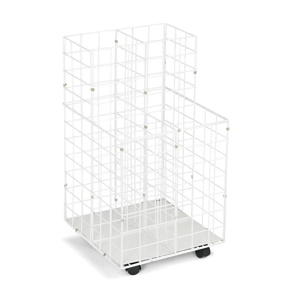 Safco Wire Roll Files, 4 Compartments, 16.25w x 16.5d x 30.5h, White
