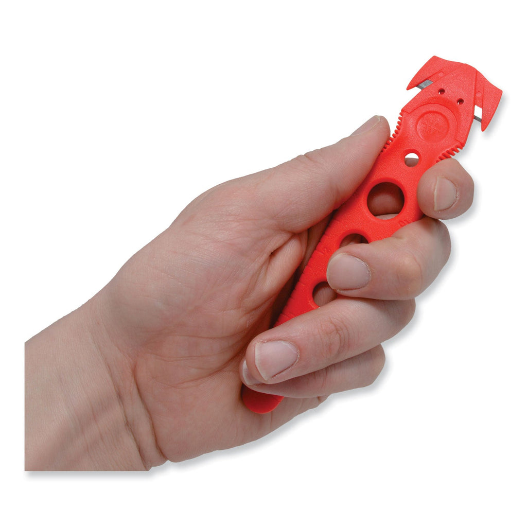 Westcott Safety Cutter, 1.2" Blade, 5.75" Plastic Handle, Assorted, 5/Pack