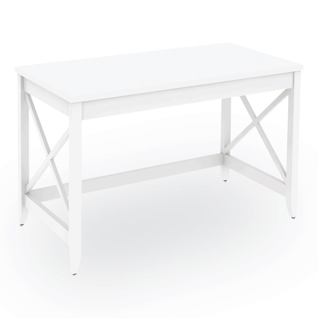 Workspace by Alera Farmhouse Writing Desk, 47.24" x 23.62" x 29.53", White