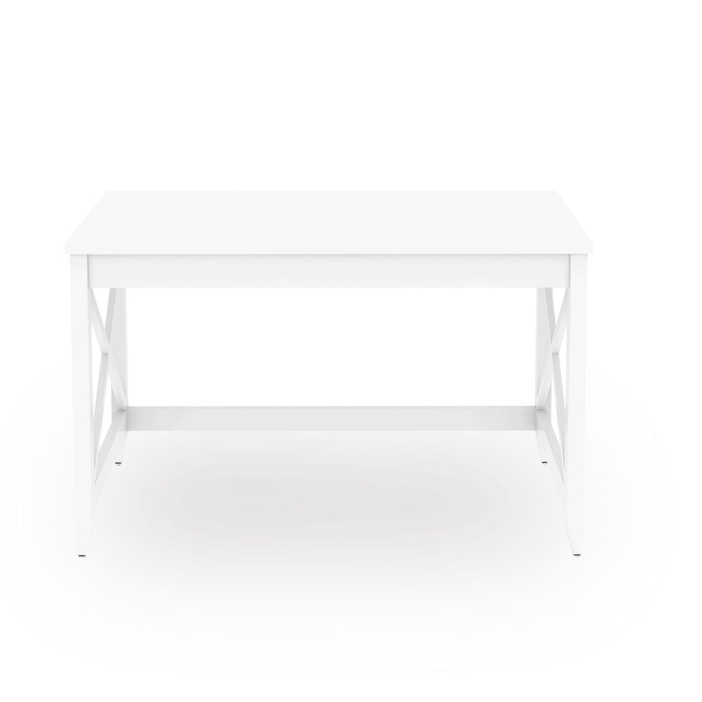 Workspace by Alera Farmhouse Writing Desk, 47.24" x 23.62" x 29.53", White