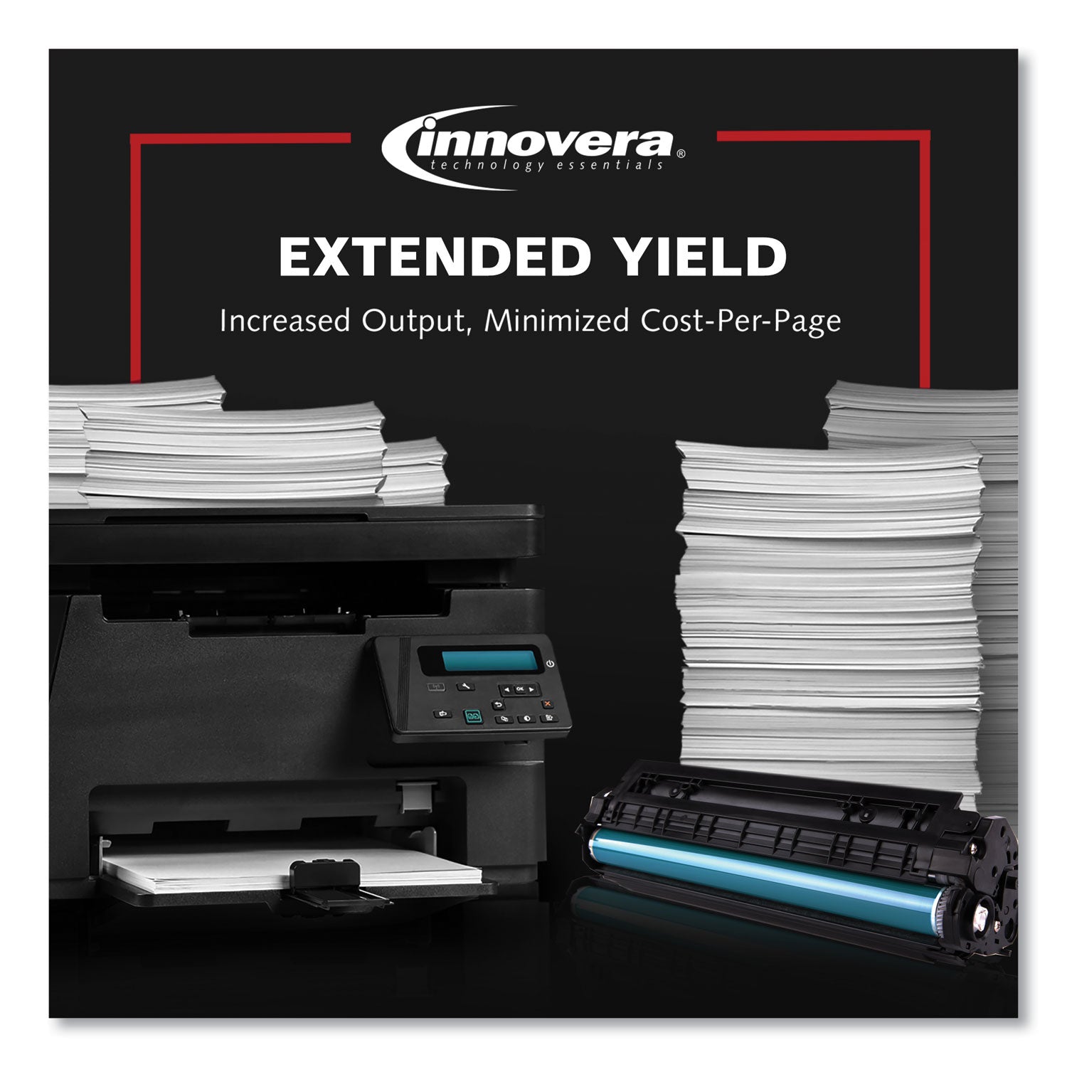 Innovera Remanufactured Black Extended-Yield Toner, Replacement for 90X (CE390XJ), 40,000 Page-Yield