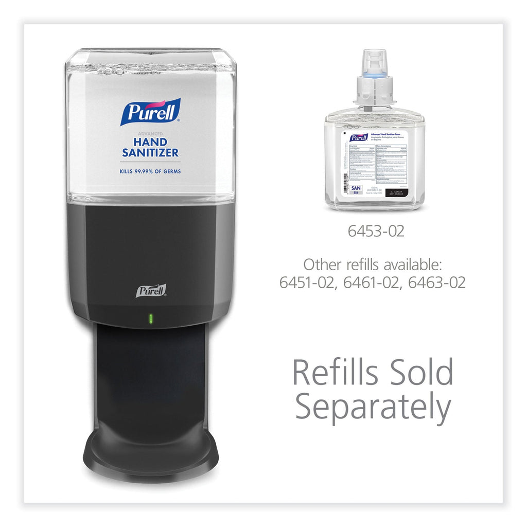PURELL ES6 Touch Free Hand Sanitizer Dispenser, 1,200 mL, 5.25 x 8.56 x 12.13, Graphite