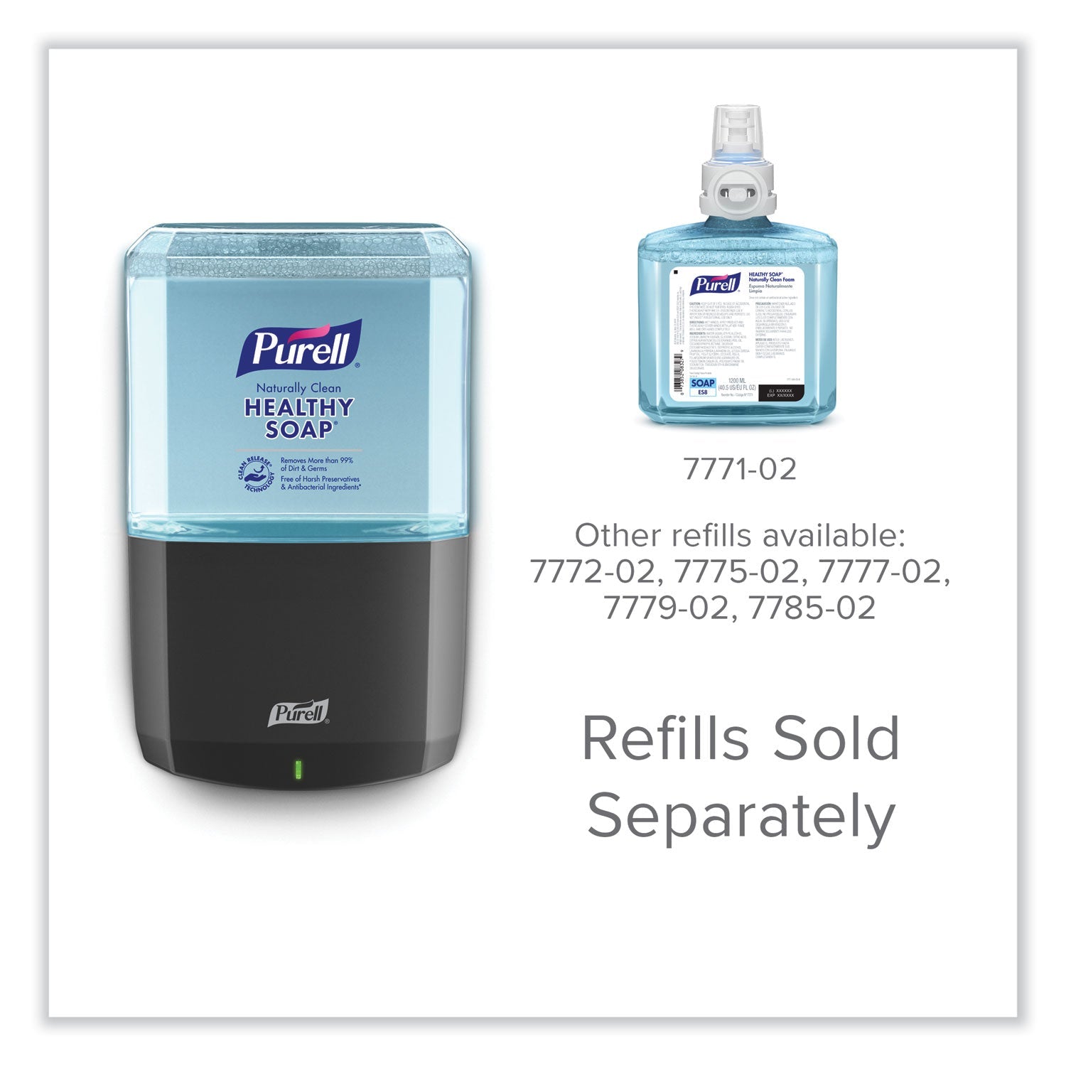 PURELL ES8 Soap Touch-Free Dispenser, 1,200 mL, 5.25 x 8.8 x 12.13, Graphite