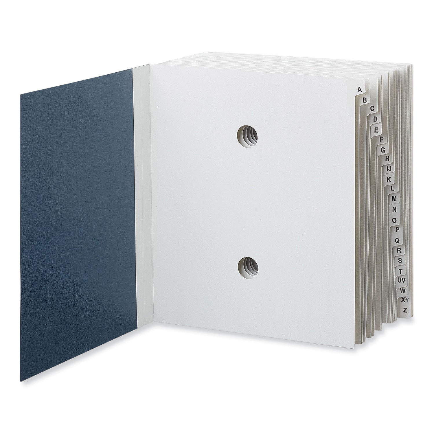 Universal Expanding Desk File, 20 Dividers, Alpha Index, Letter Size, Blue Cover