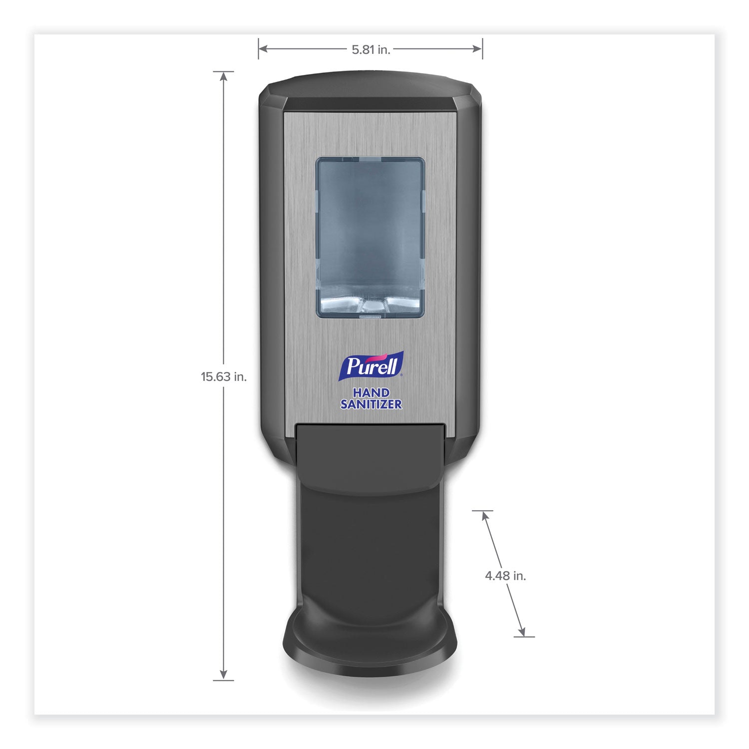 PURELL CS4 Hand Sanitizer Dispenser, 1,200 mL, 4.88 x 8.19 x 11.38, Graphite