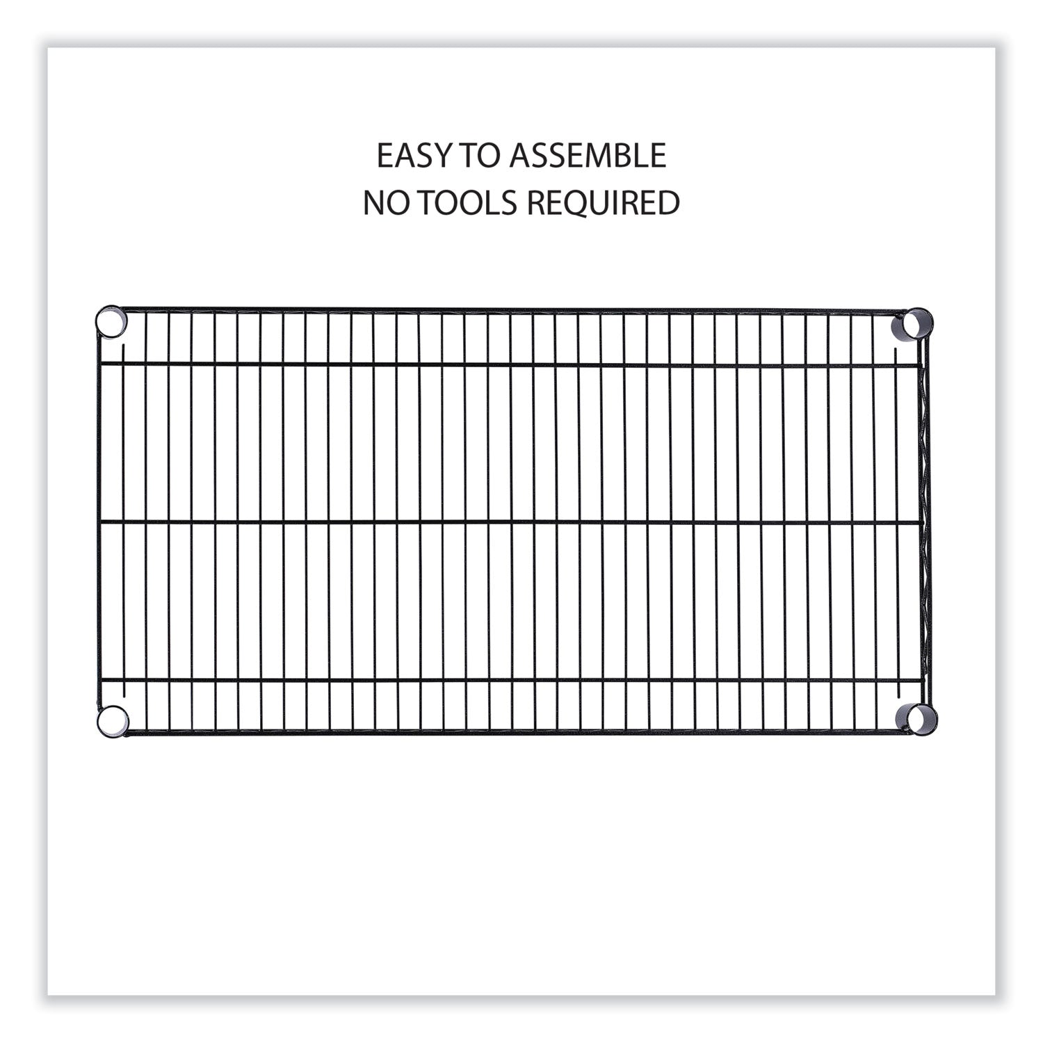 Alera 5-Shelf Wire Shelving Kit with Casters and Shelf Liners, 36w x 18d x 72h, Black Anthracite