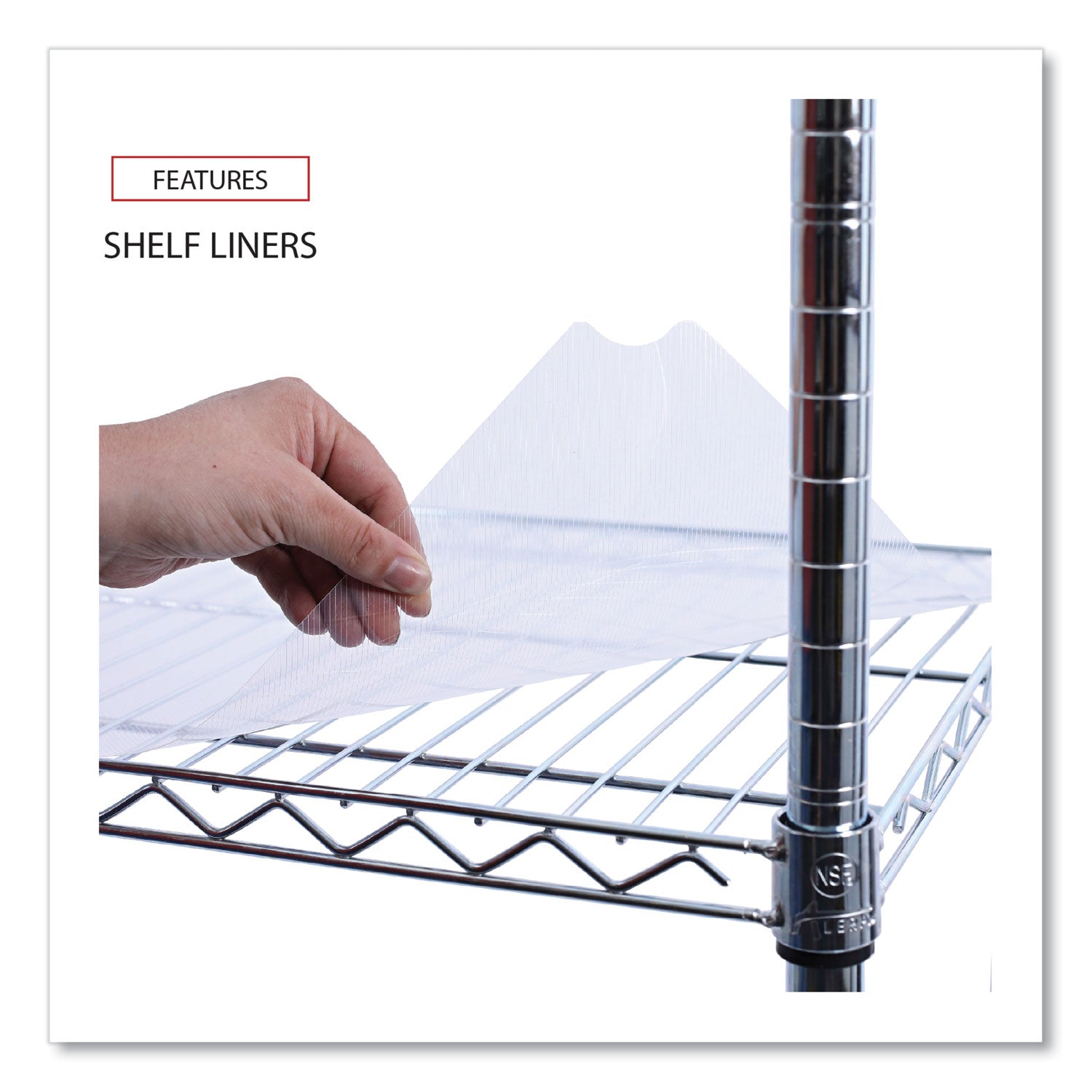 Alera 5-Shelf Wire Shelving Kit with Casters and Shelf Liners, 36w x 18d x 72h, Silver