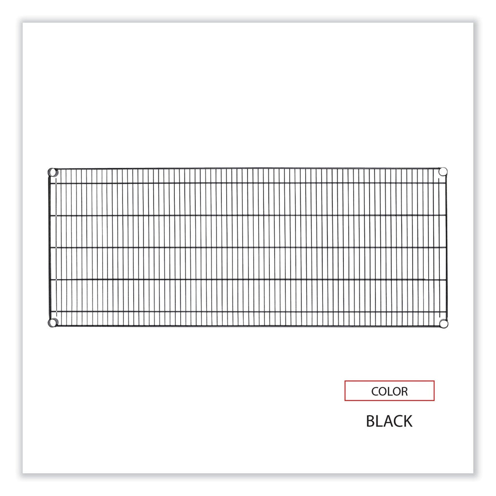 Alera Industrial Wire Shelving Extra Wire Shelves, 48w x 24d, Black, 2 Shelves/Carton