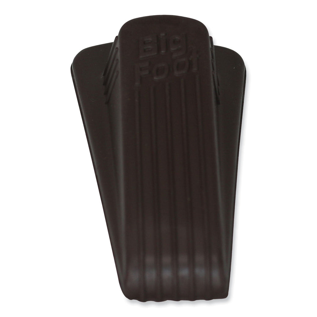 Master Caster Big Foot Doorstop, No Slip Rubber Wedge, 2.25w x 4.75d x 1.25h, Brown, 2/Pack