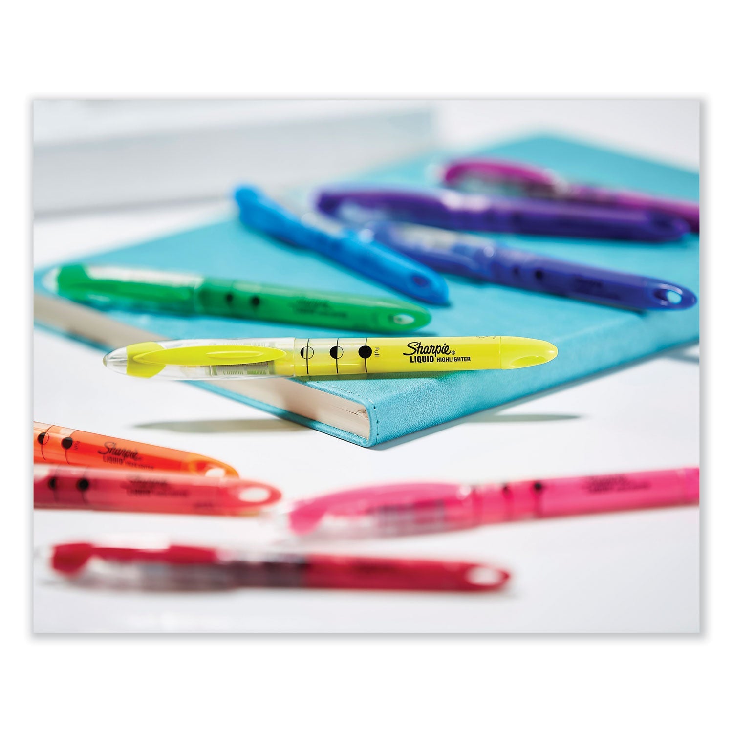 Sharpie Liquid Pen Style Highlighters, Assorted Ink Colors, Chisel Tip, Assorted Barrel Colors, 10/Set