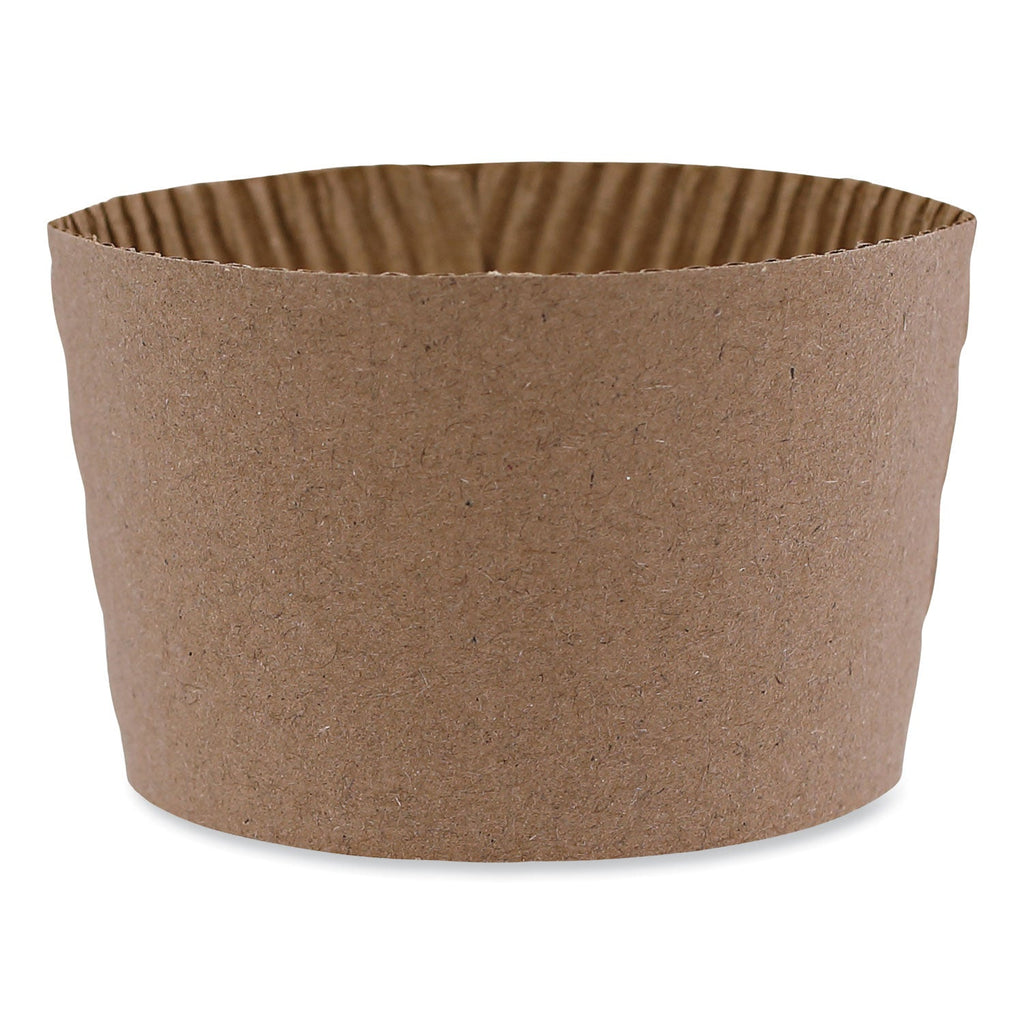 Boardwalk Cup Sleeves, Fits 10 oz to 20 oz Hot Cups, Kraft, 1,200/Carton