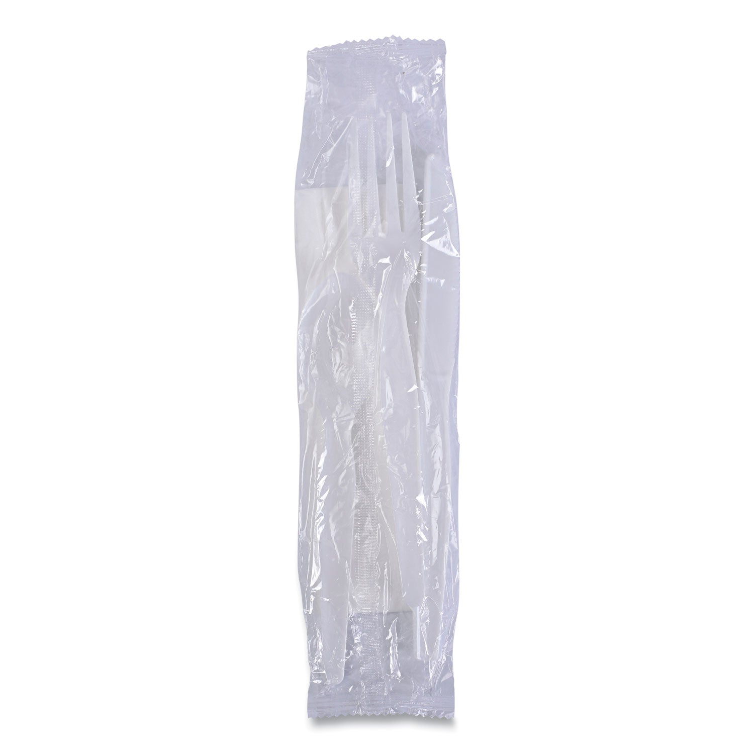 Boardwalk Four-Piece Cutlery Kit, Fork/Knife/Napkin/Teaspoon, Heavyweight, White, 250/Carton
