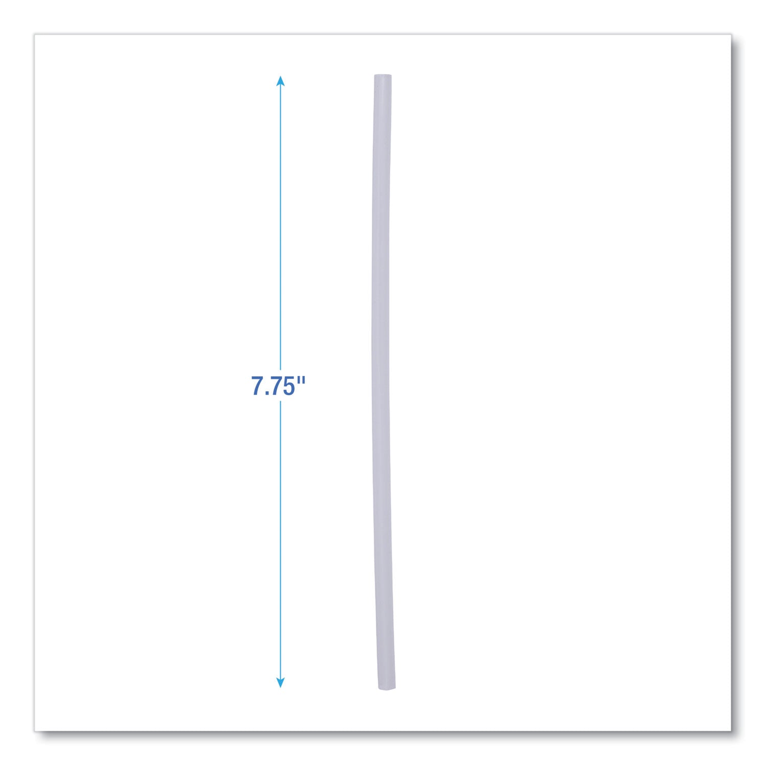 Boardwalk Jumbo Straws, 7.75", Plastic, Translucent, Unwrapped, 250/Pack, 50 Packs/Carton