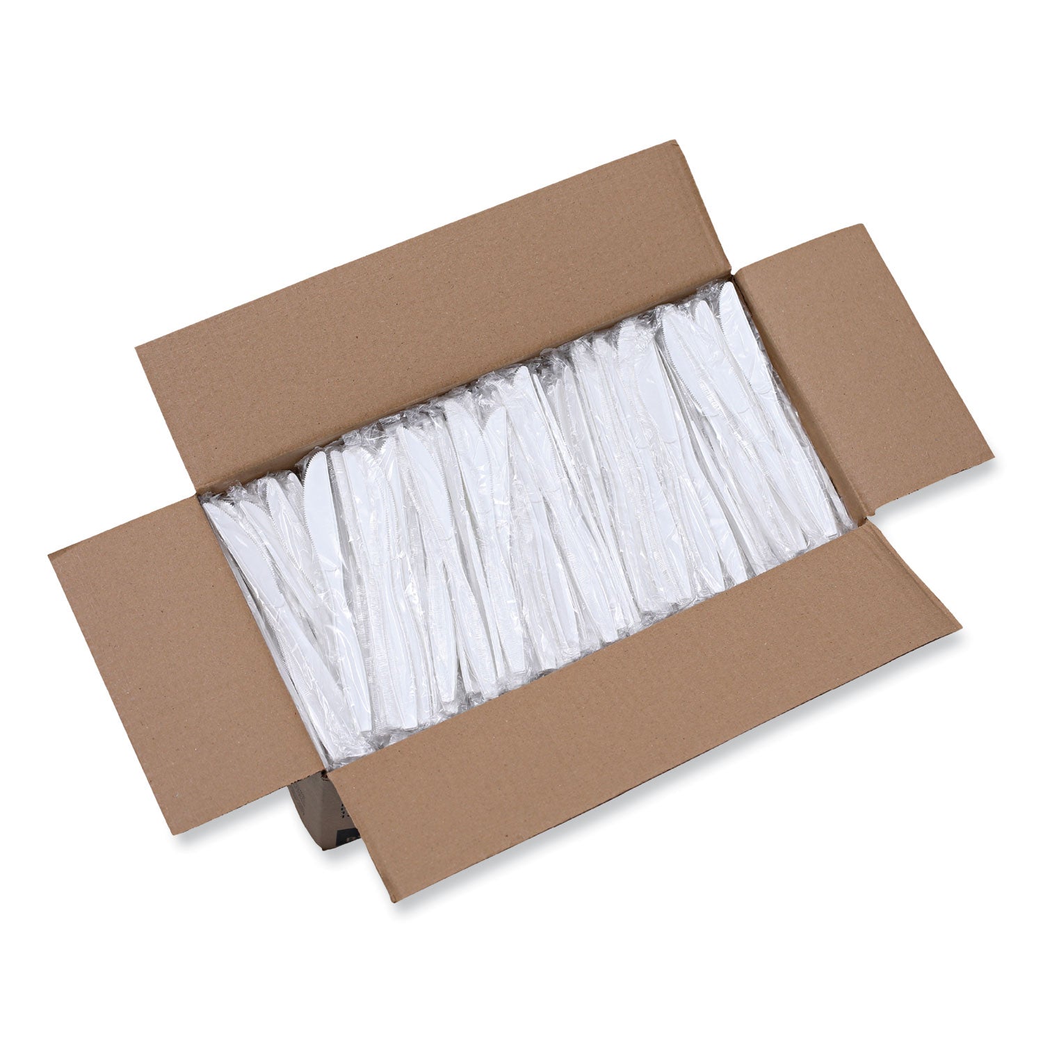 Boardwalk Heavyweight Wrapped Polypropylene Cutlery, Knife, White, 1,000/Carton