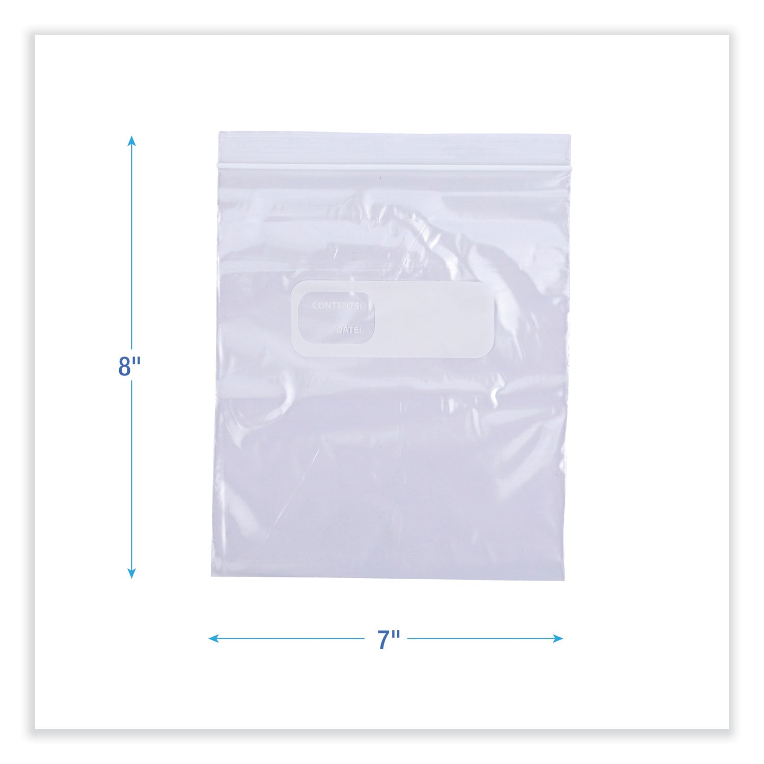 Boardwalk Reclosable Food Storage Bags, 1 qt, 1.75 mil, 7" x 8", Clear, 500/Box