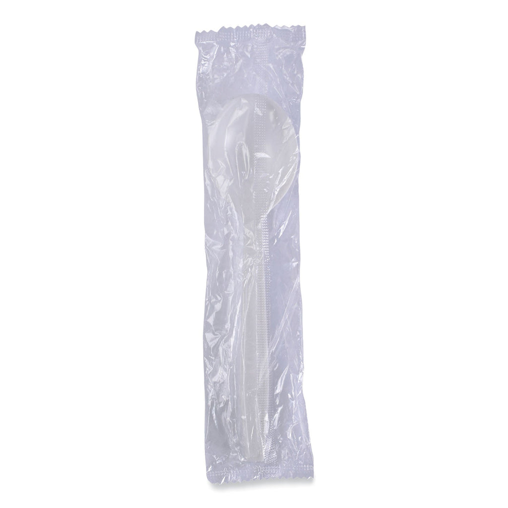 Boardwalk Heavyweight Wrapped Polypropylene Cutlery, Soup Spoon, White, 1,000/Carton