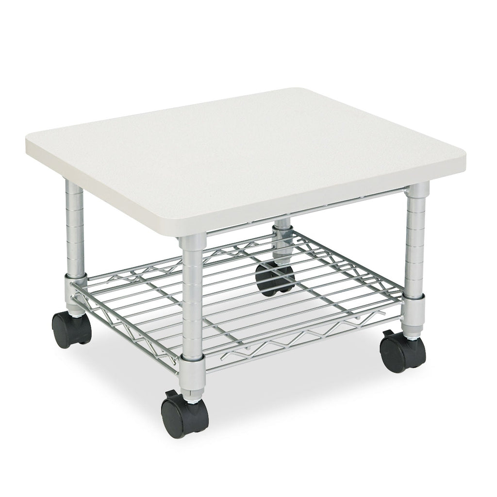 Safco Underdesk Printer/Fax Stand, Engineered Wood, 2 Shelves, 19" x 16" x 13.5", Gray
