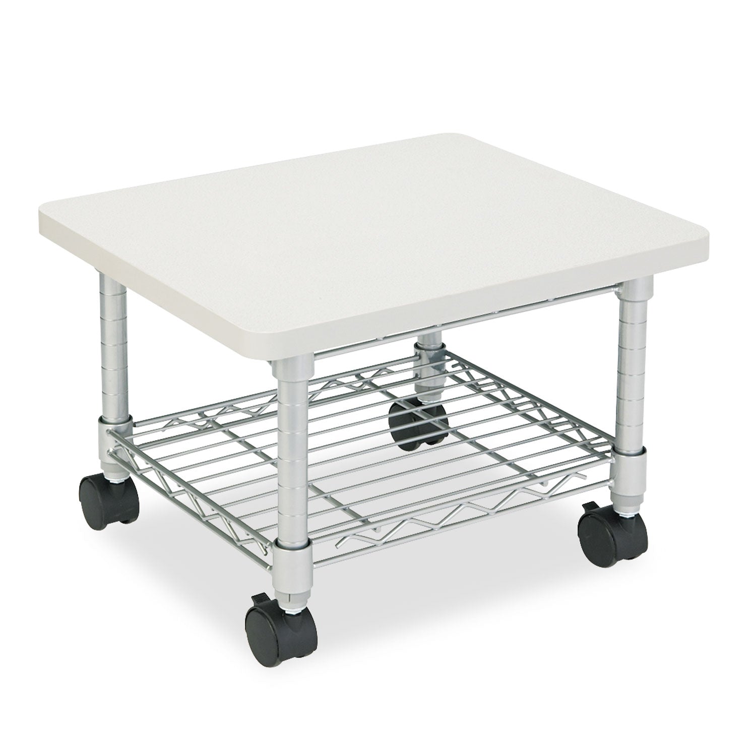 Safco Underdesk Printer/Fax Stand, Engineered Wood, 2 Shelves, 19" x 16" x 13.5", Gray
