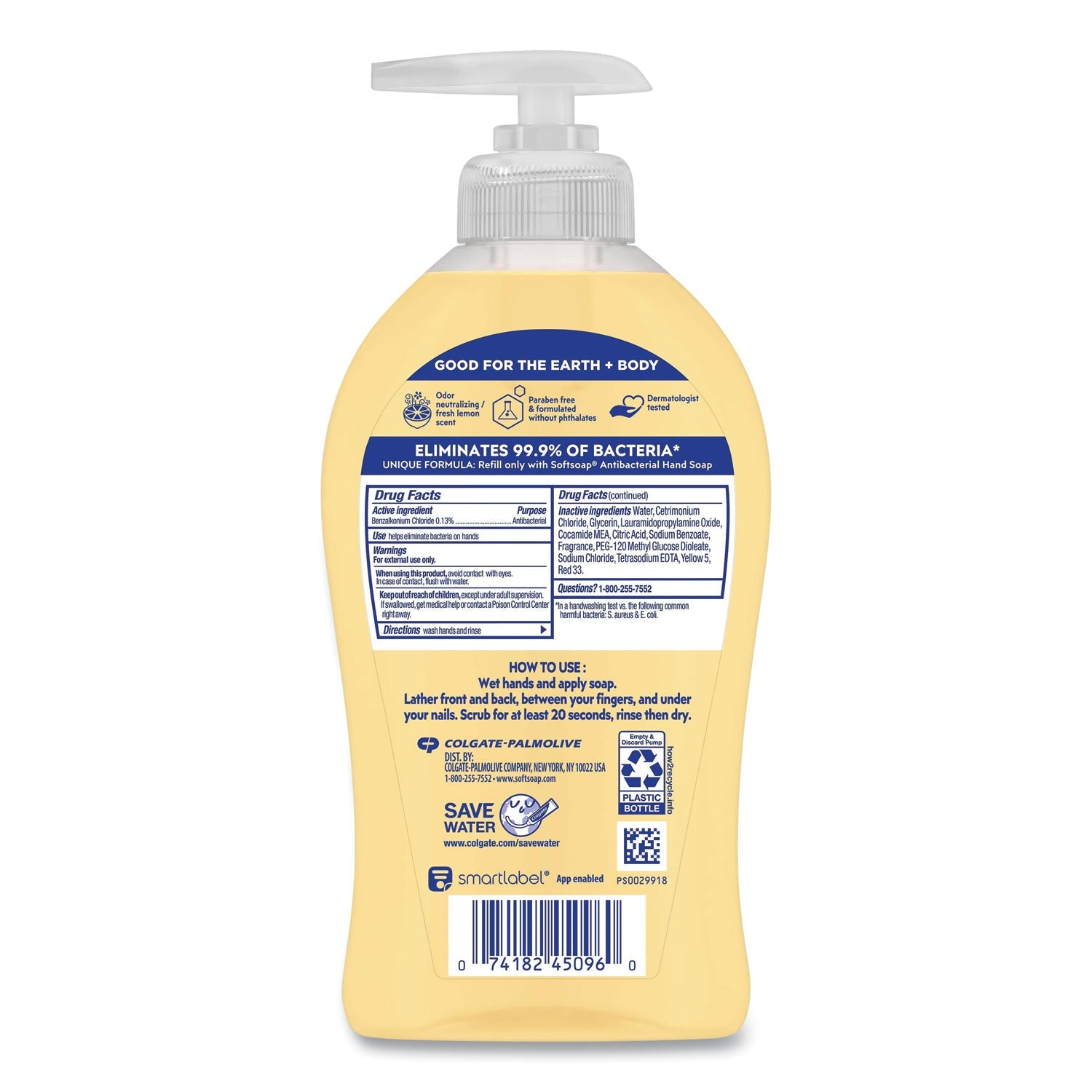 Softsoap Antibacterial Hand Soap, Citrus, 11.25 oz Pump Bottle