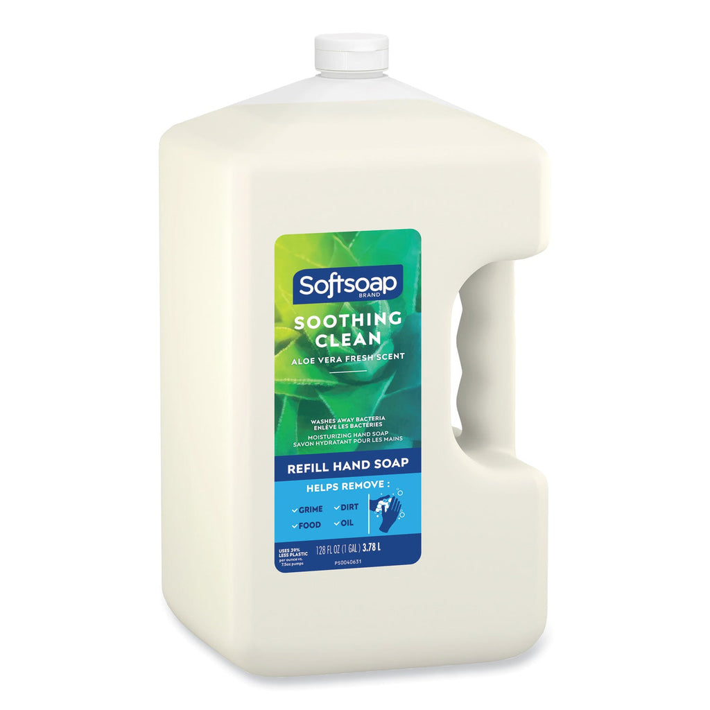 Softsoap Liquid Hand Soap Refill with Aloe, Aloe Vera Fresh Scent,  1 gal Refill Bottle, 4/Carton