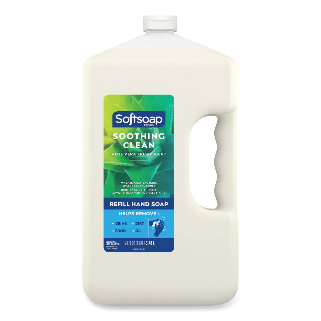 Softsoap Liquid Hand Soap Refill with Aloe, Aloe Vera Fresh Scent,  1 gal Refill Bottle, 4/Carton