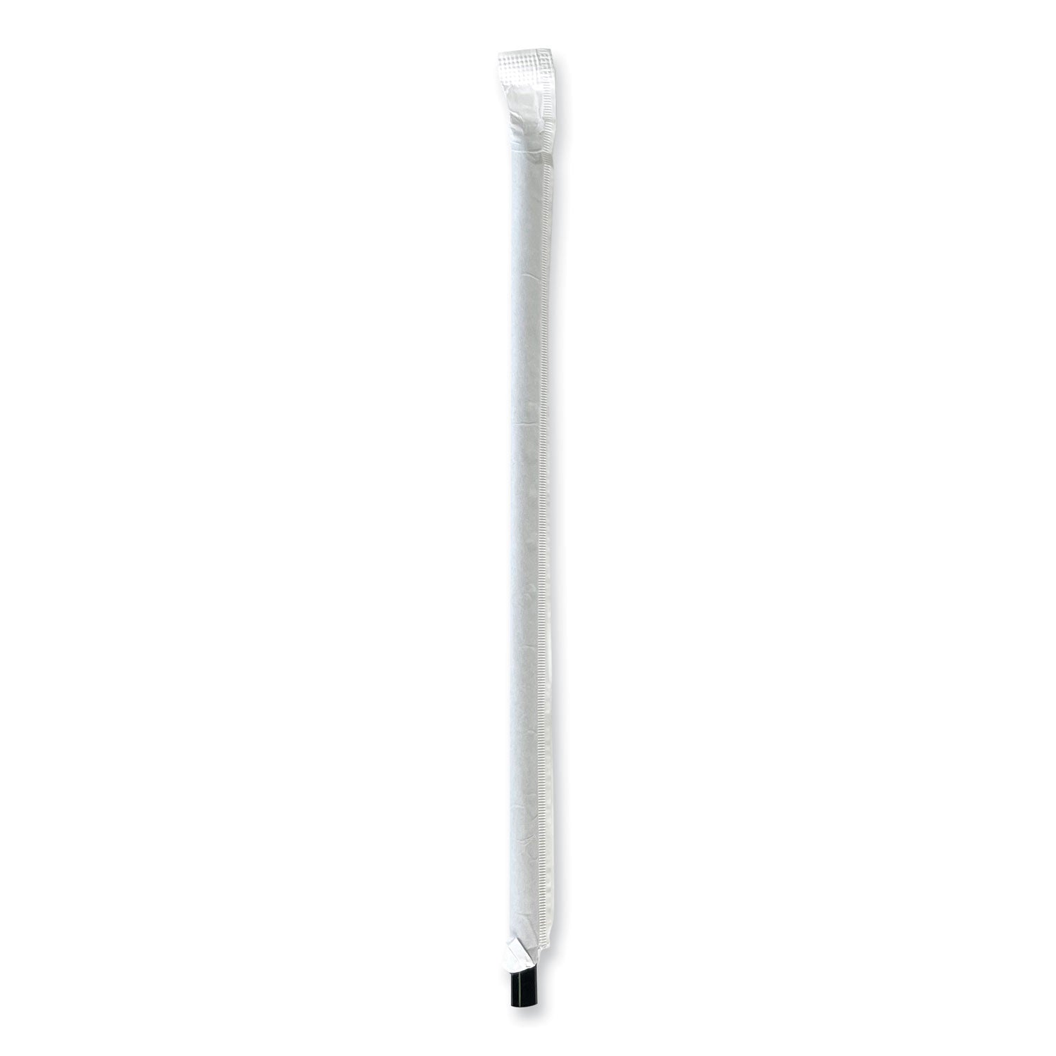 Boardwalk Wrapped Jumbo Straws, 7.75", Polypropylene, Black, 250/Pack, 50 Packs/Carton