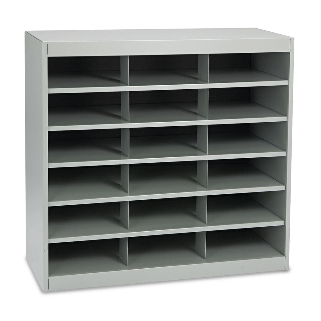 Safco Steel Project Center Organizer, 18 Pockets, 37.5 x 15.75 x 36.5, Gray