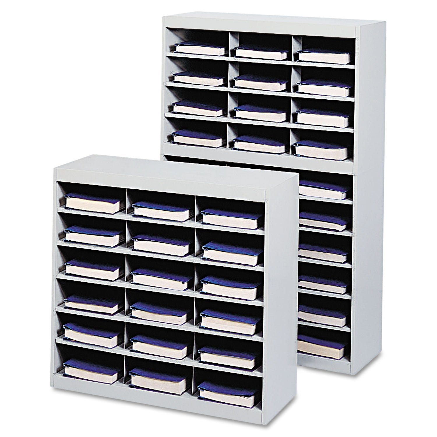 Safco Steel Project Center Organizer, 18 Pockets, 37.5 x 15.75 x 36.5, Gray